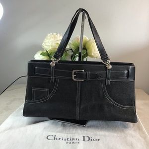 🛍Christian Dior Vintage Trotter Tote Denim